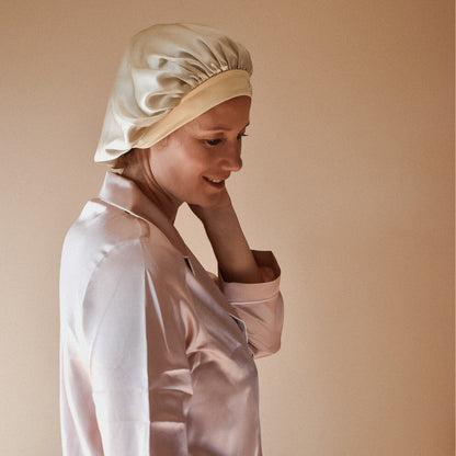 BONNET DE NUIT PURE SOIE DE MÛRIER -Made In France-